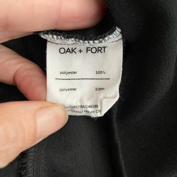 Oak +  Fort classic oversized Black button up Blouse Sz S - Picture 8 of 13